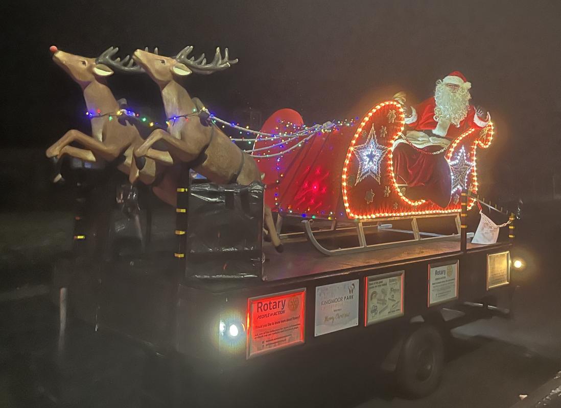Santa and his sleigh 2024 Rotary District